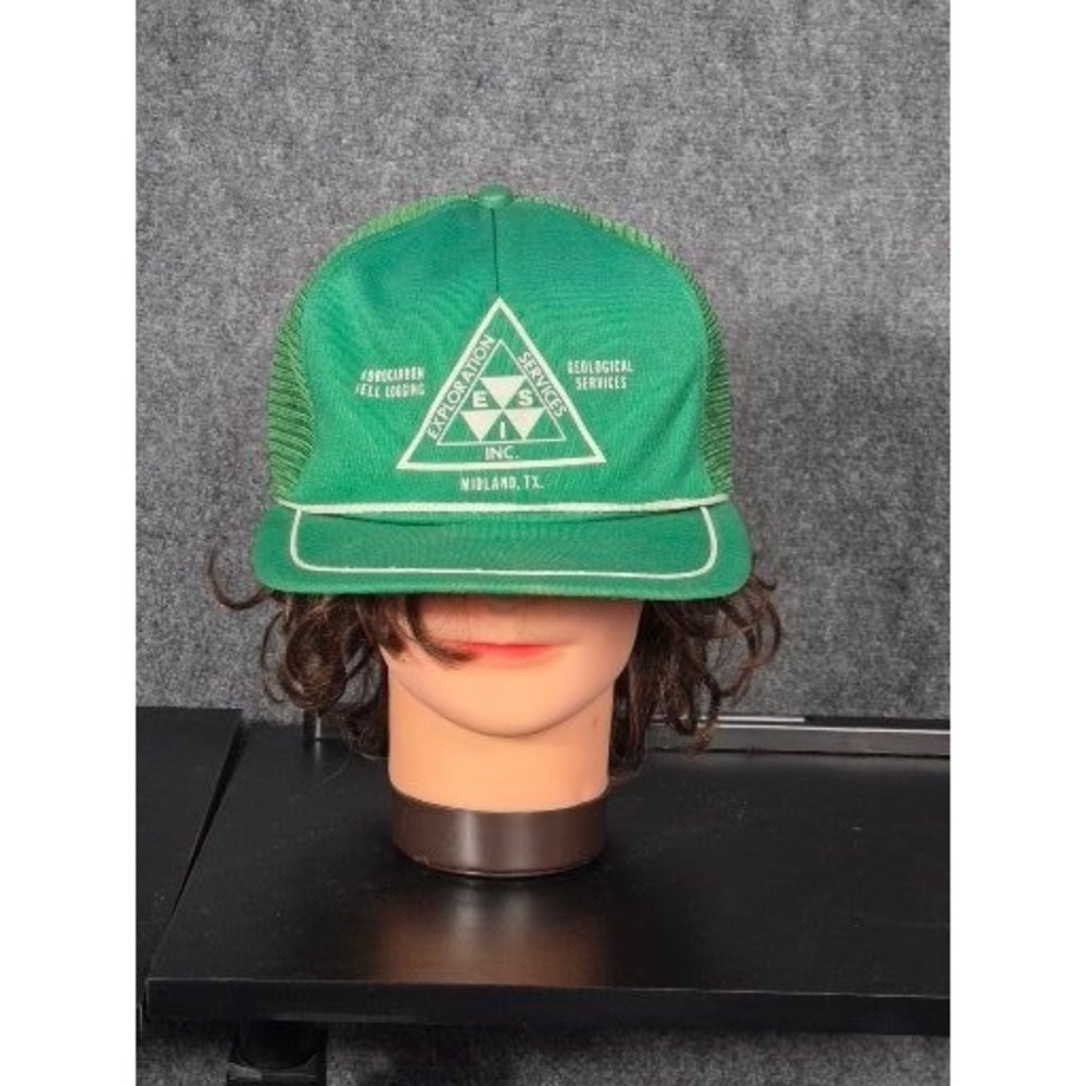 VTG Exploration Services Inc Midland TX Green Mesh Trucker Hat One Size Made USA